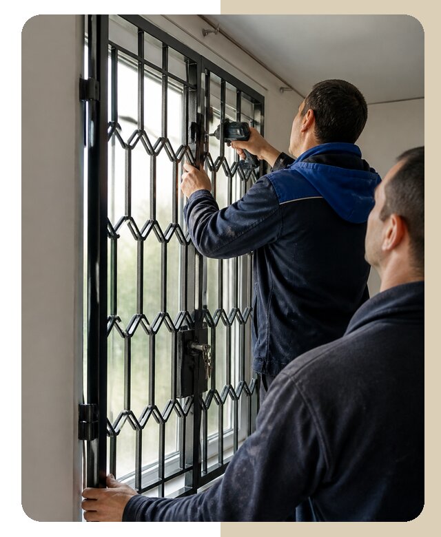 Установка распашных решеток в Кулебаках цена от 6699 р. | ДвериЛегко-Клб